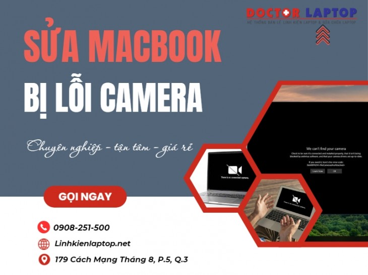 sua macbook khong nhan camera