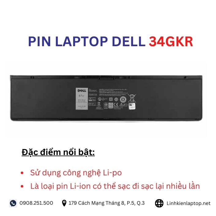 Đặc điểm và thông số của pin laptop dell 34GKR