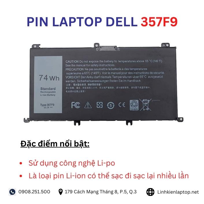 Đặc điểm và thông số của pin laptop dell 357F9