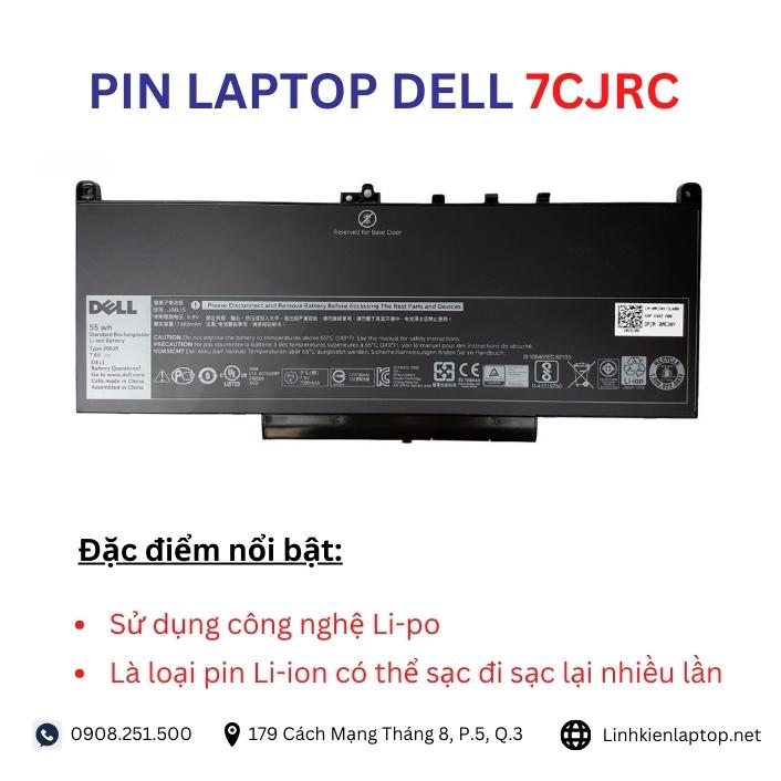 Đặc điểm và thông số của pin laptop dell 7CJRC