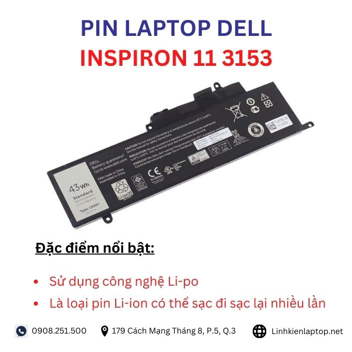 Đặc điểm và thông số của pin laptop dell inspiron 11 3153