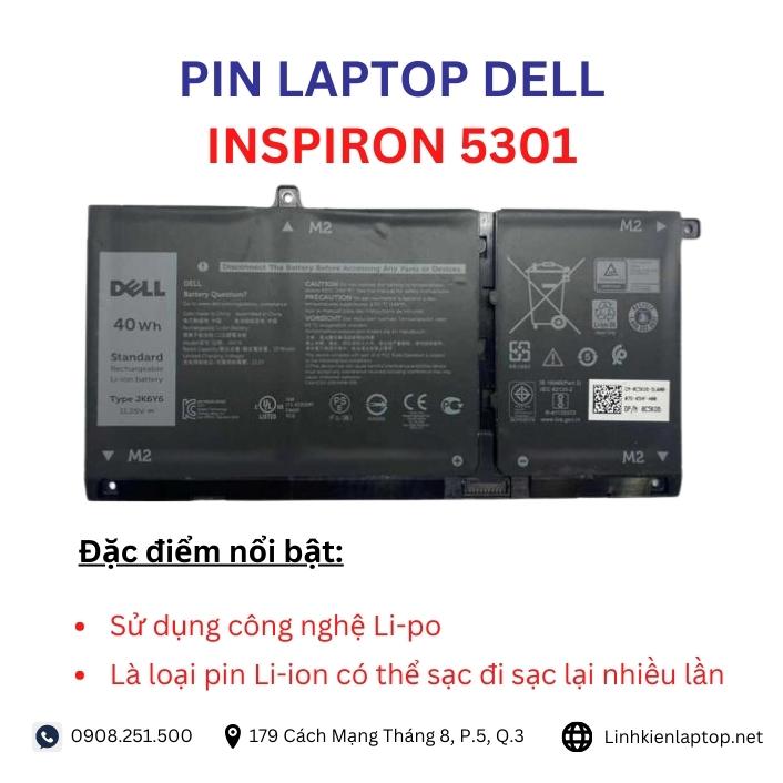 Đặc điểm và thông số của pin laptop dell inspiron 5301