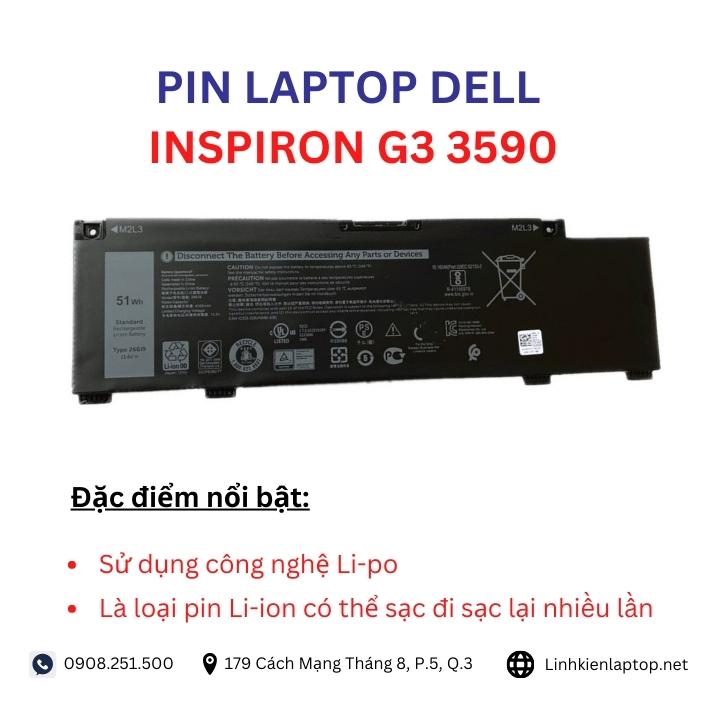Đặc điểm và thông số của pin laptop dell inspiron G3 3590