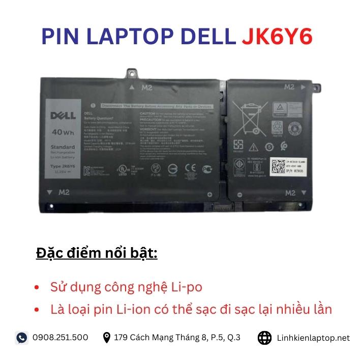 Đặc điểm và thông số của pin laptop dell JK6Y6