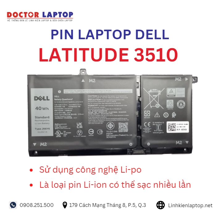 Đặc điểm và thông số của pin laptop dell latitude 3410
