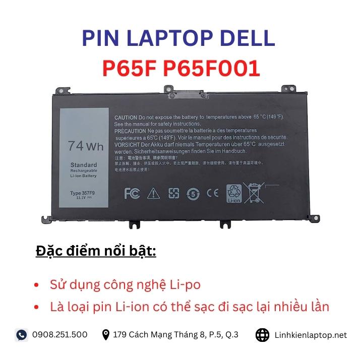 Đặc điểm và thông số của pin laptop dell P65F P65F001