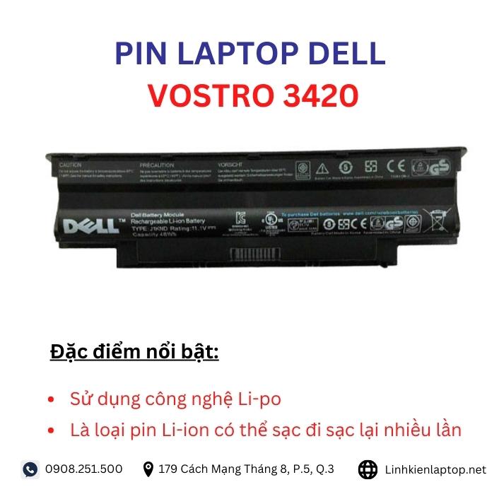 Đặc điểm và thông số của pin laptop dell vostro 3420