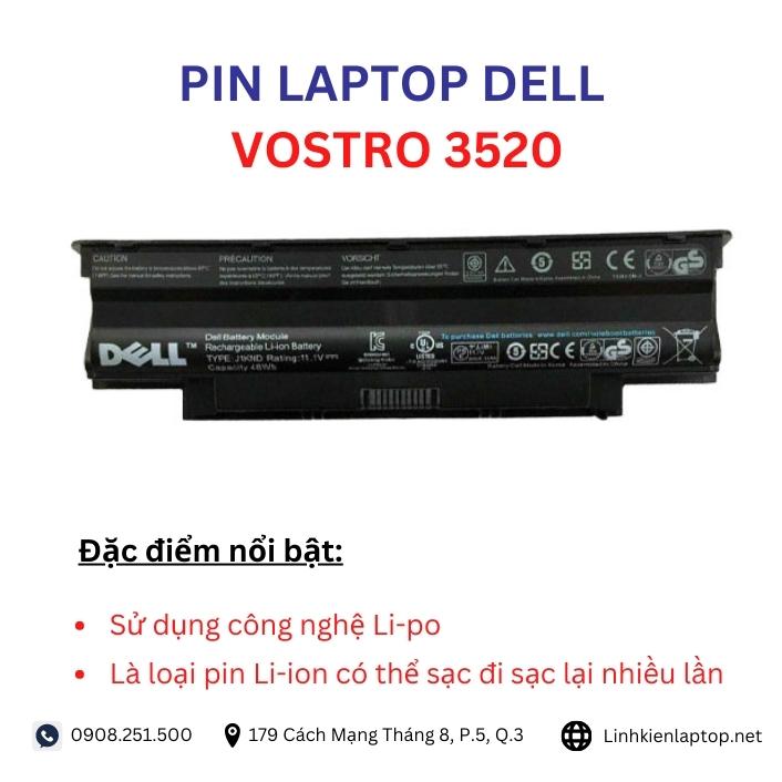 Đặc điểm và thông số của pin laptop dell vostro 3520