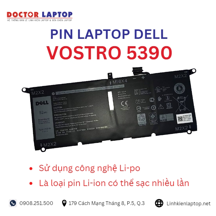 Đặc điểm và thông số của pin laptop dell vostro 5390