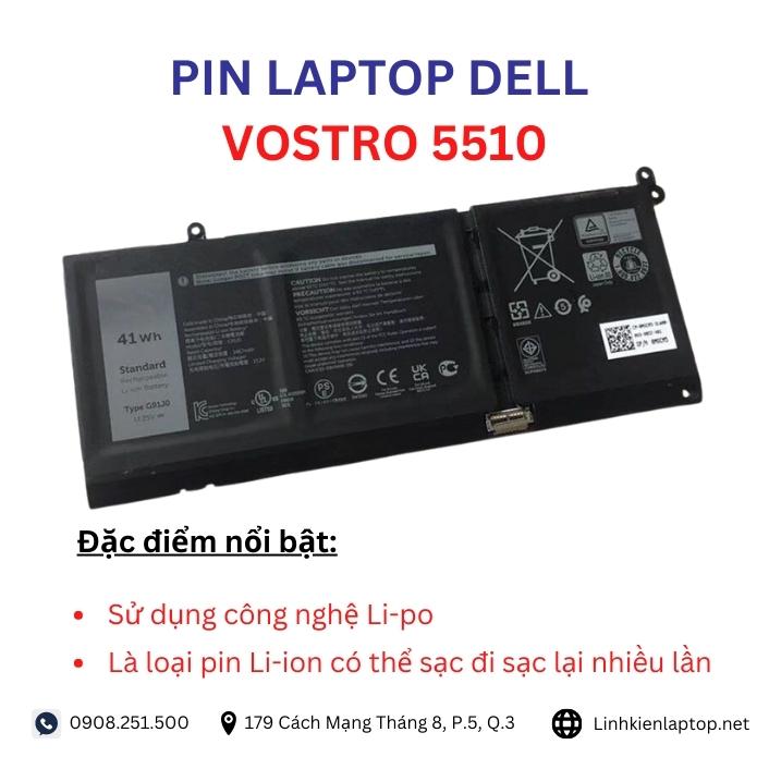 Đặc điểm và thông số của pin laptop dell vostro 5510