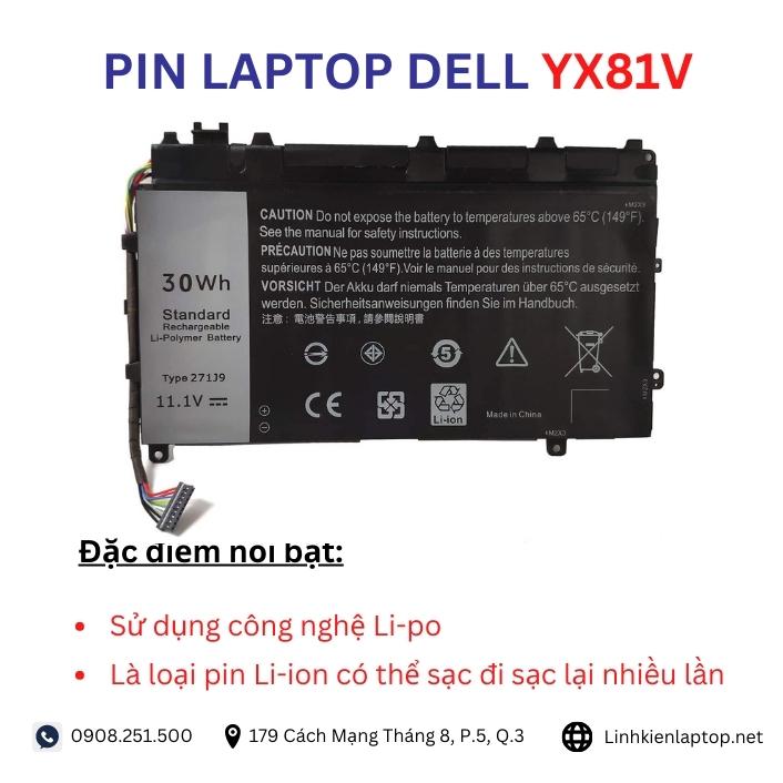 Đặc điểm và thông số của pin laptop dell YX81V