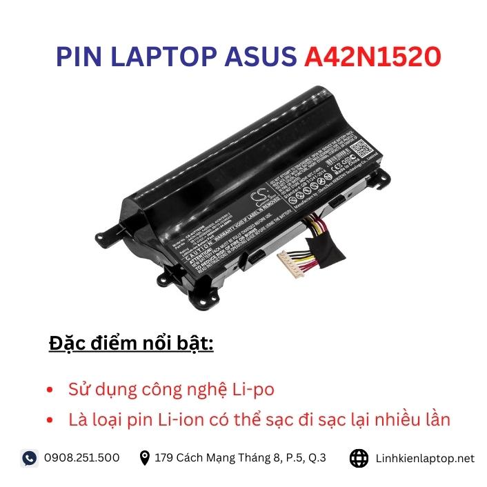 Đặc điểm và thông số của pin laptop Asus A42N1520