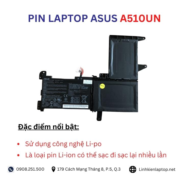 Đặc điểm và thông số của pin laptop Asus A510UN