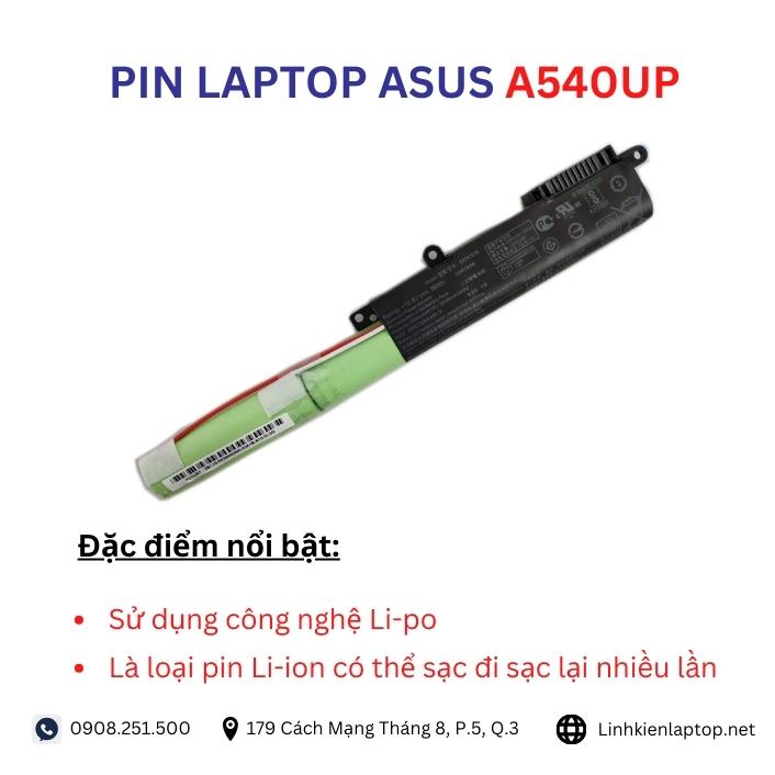 Đặc điểm và thông số của pin laptop Asus A540UP