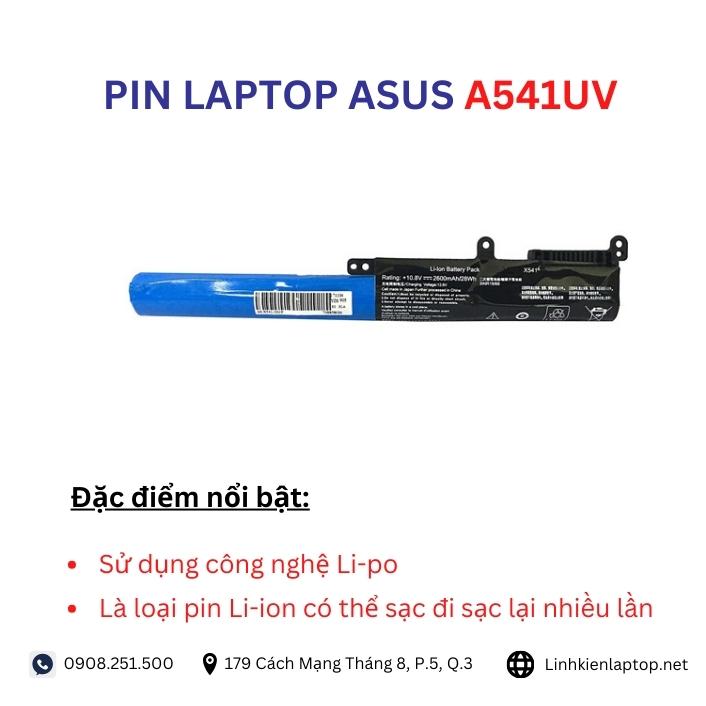 Đặc điểm và thông số của pin laptop Asus A541UV