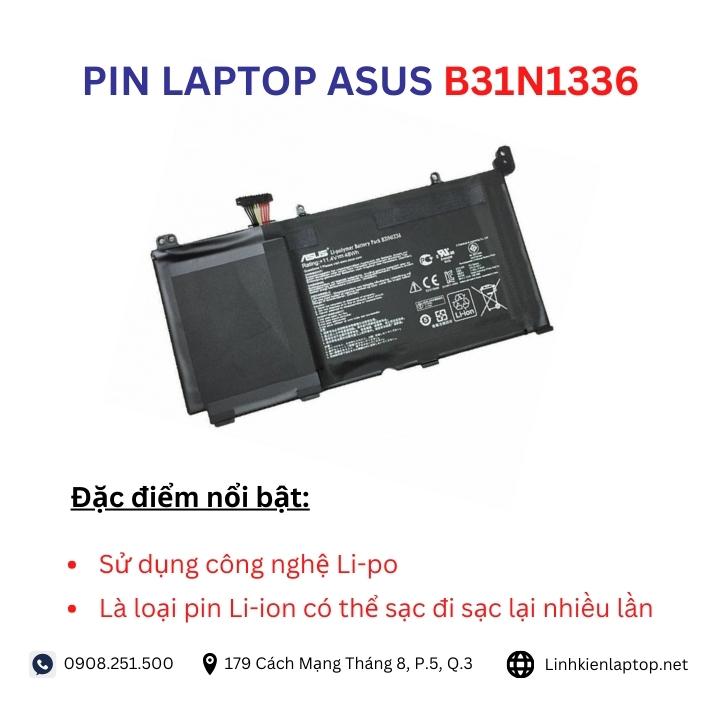 Đặc điểm và thông số của pin laptop Asus B31N1336