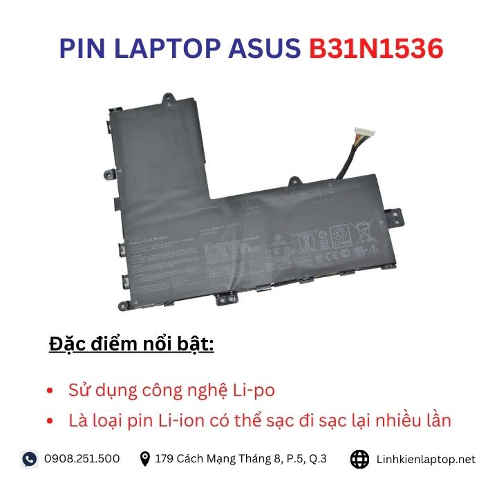 Đặc điểm và thông số của pin laptop Asus B31N1536