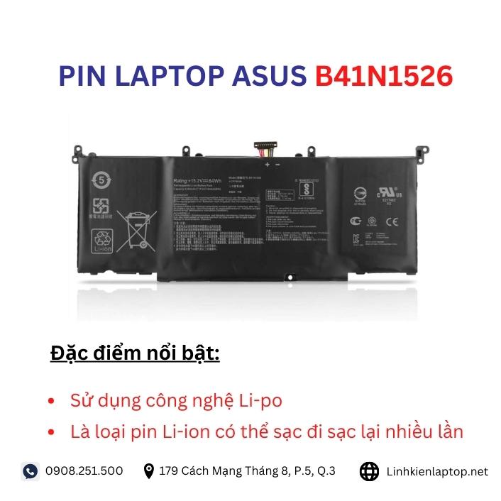 Đặc điểm và thông số của pin laptop Asus B41N1526