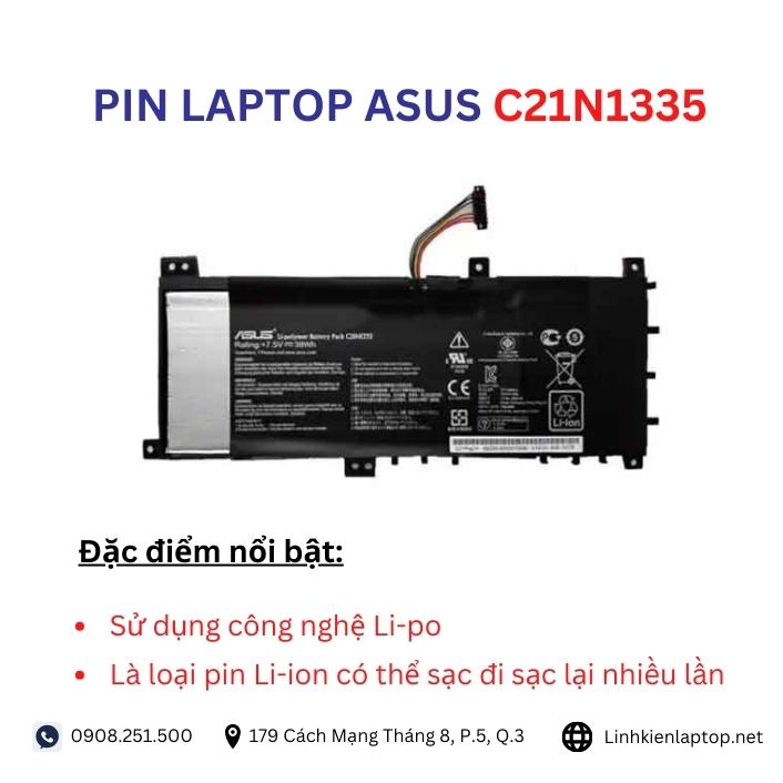 Đặc điểm và thông số của pin laptop Asus C21N1335
