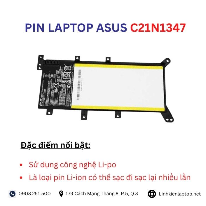 Đặc điểm và thông số của pin laptop Asus C21N1347