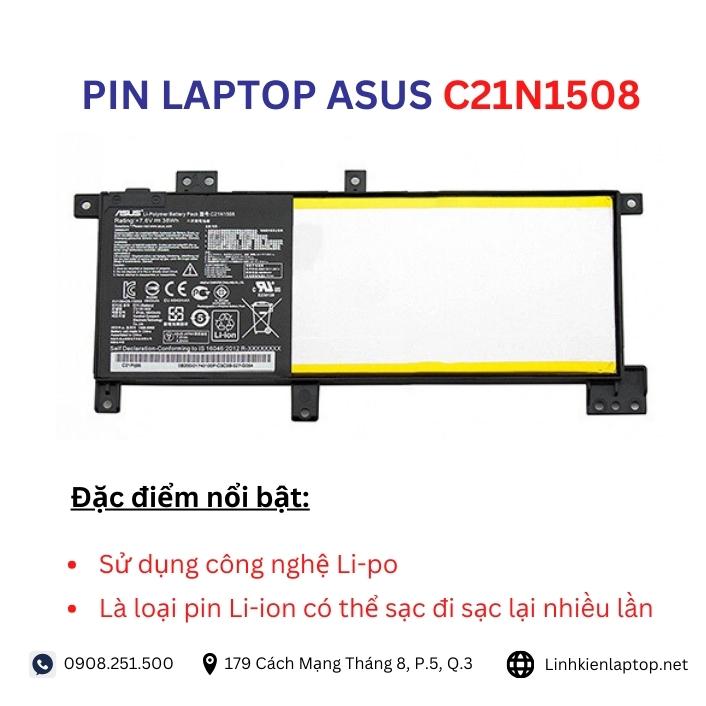 Đặc điểm và thông số của pin laptop Asus C21N1508