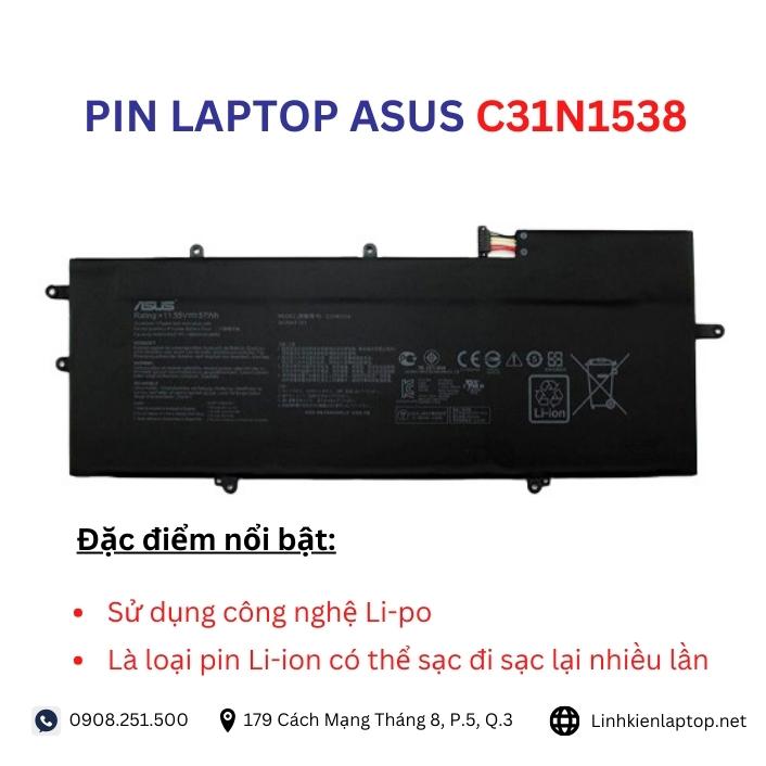 Đặc điểm và thông số của pin laptop Asus C31N1538