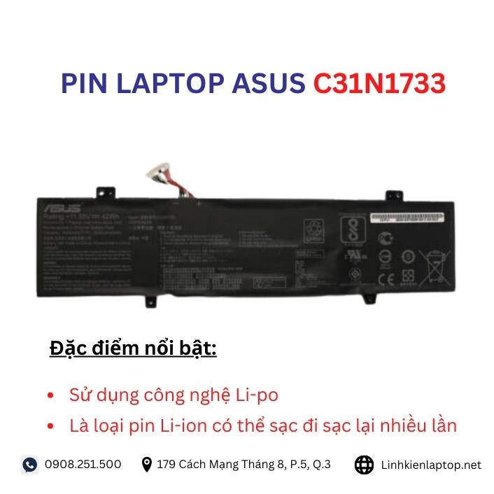 Đặc điểm và thông số của pin laptop Asus C31N1733