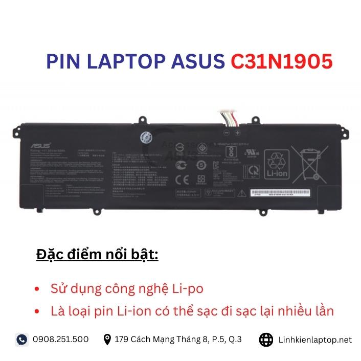Đặc điểm và thông số của pin laptop Asus C31N1905