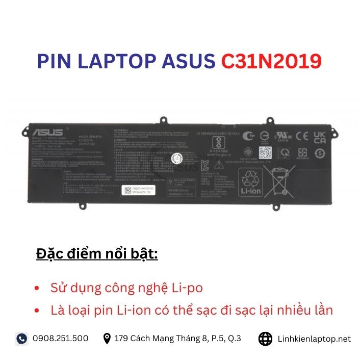 Đặc điểm và thông số của pin laptop Asus C31N2019