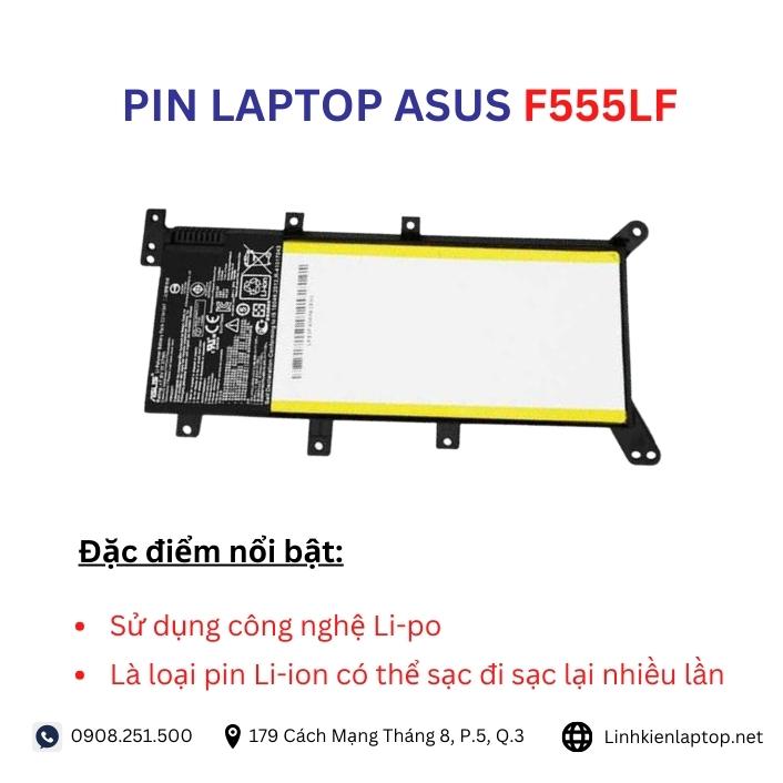 Đặc điểm và thông số của pin laptop Asus F555LF