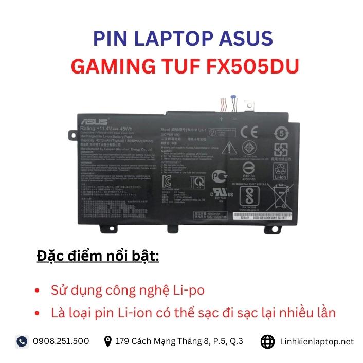 Đặc điểm và thông số của pin laptop Asus Gaming TUF FX505DU
