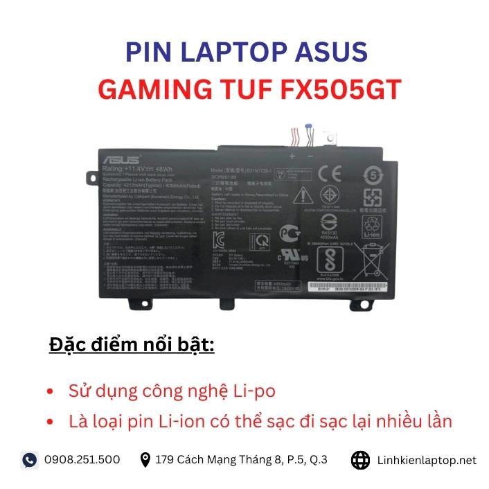 Đặc điểm và thông số của pin laptop Asus Gaming TUF FX505GT