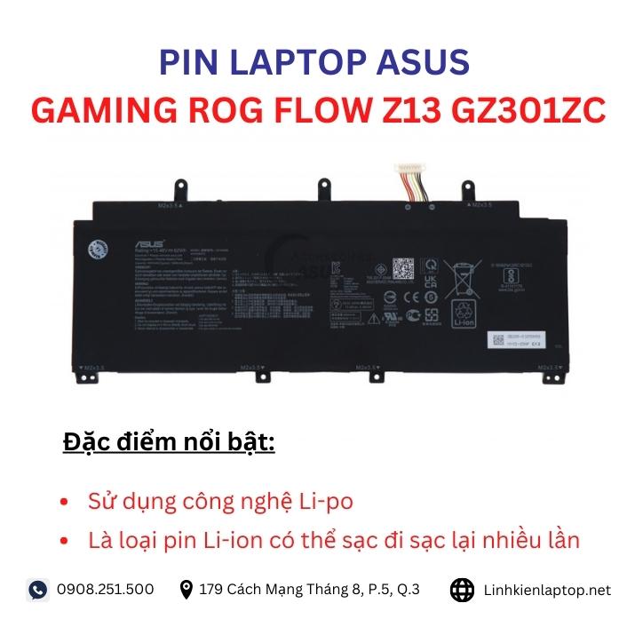 Đặc điểm và thông số của pin laptop Asus ROG Flow Z13 GZ301ZC