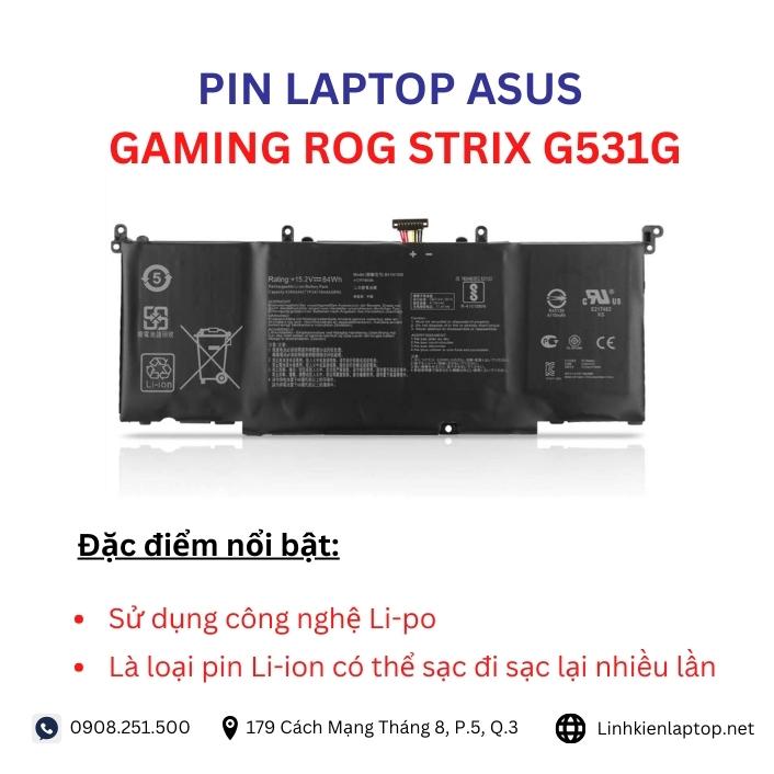 Đặc điểm và thông số của pin laptop Asus ROG Strix G531G