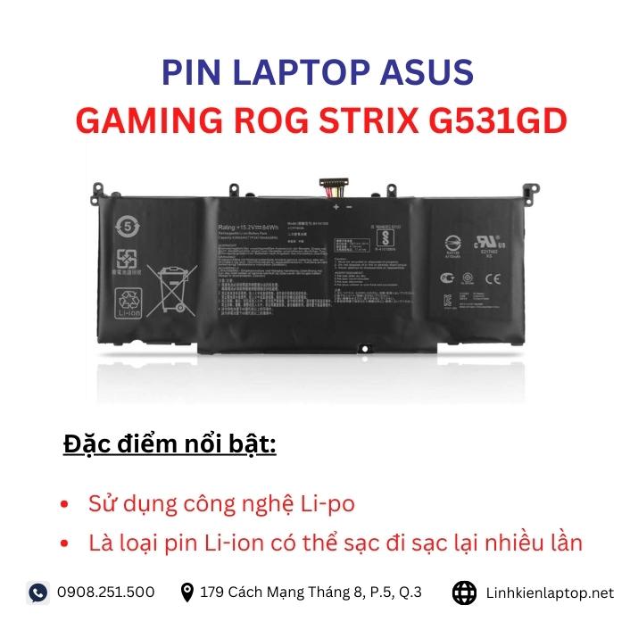 Đặc điểm và thông số của pin laptop Asus ROG Strix G531GD