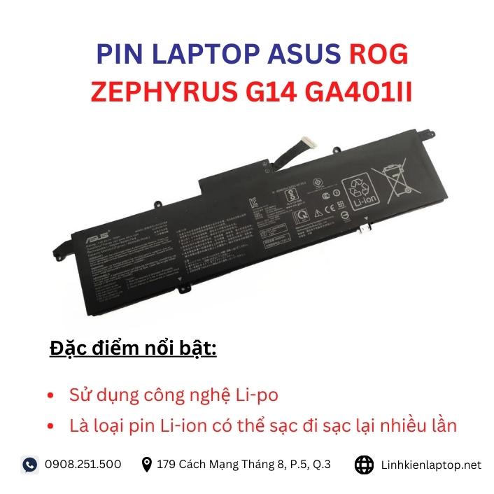 Đặc điểm và thông số của pin laptop Asus ROG Zephyrus G14 GA401II