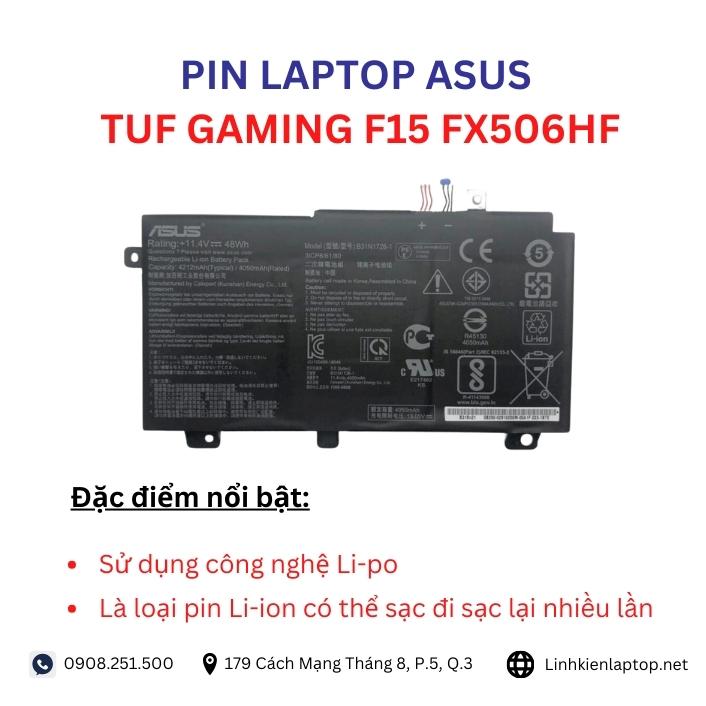 Đặc điểm và thông số của pin laptop Asus TUF Gaming F15 FX506HF