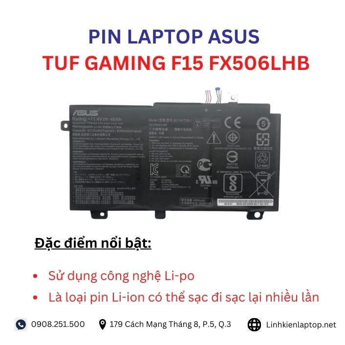 Đặc điểm và thông số của pin laptop Asus TUF Gaming F15 FX506LHB