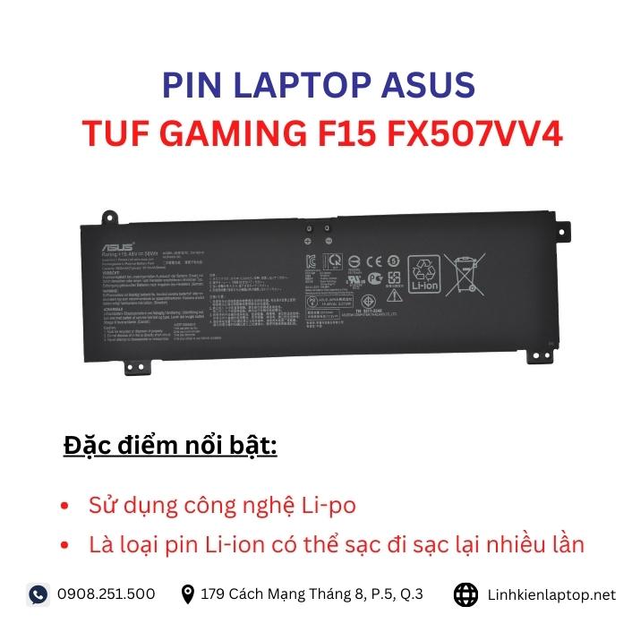 Đặc điểm và thông số của pin laptop Asus TUF Gaming F15 FX507VV4