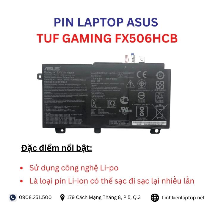 Đặc điểm và thông số của pin laptop Asus TUF Gaming FX506HCB