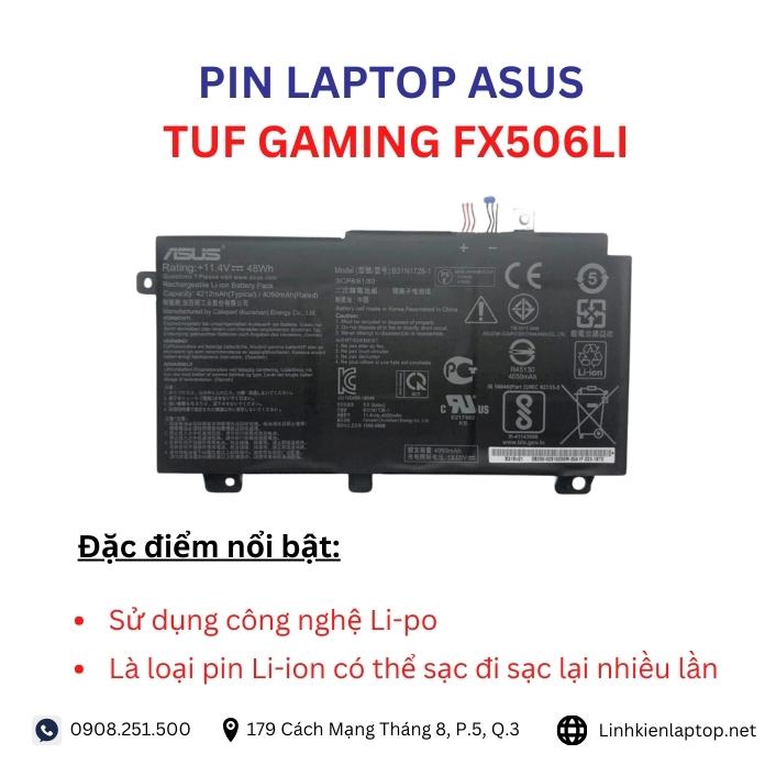 Đặc điểm và thông số của pin laptop Asus TUF Gaming FX506LI