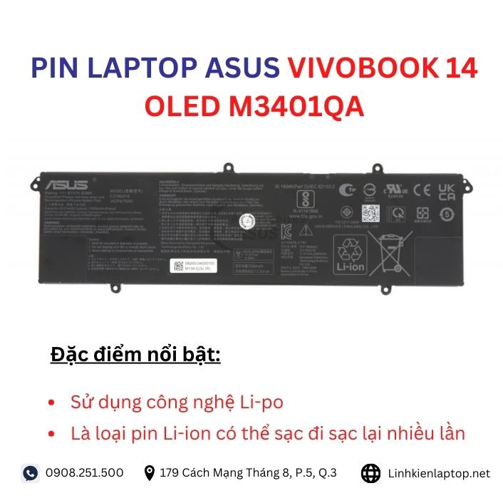 Đặc điểm và thông số của pin laptop Asus VivoBook 14 OLED M3401QA