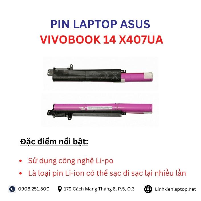 Đặc điểm và thông số của pin laptop Asus VivoBook 14 X407UA