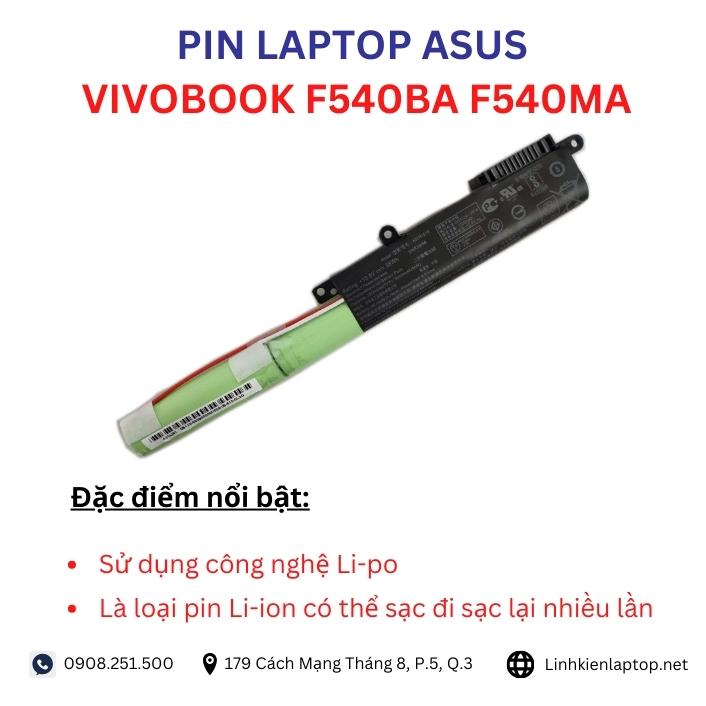 Đặc điểm và thông số của pin laptop Asus VivoBook F540BA F540MA