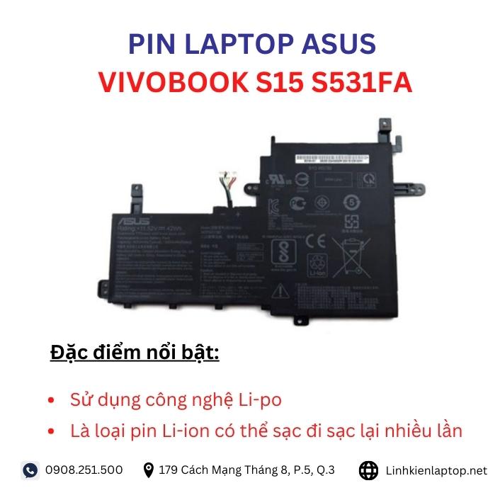 Đặc điểm và thông số của pin laptop Asus VivoBook S15 S531FA