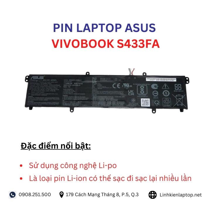 Đặc điểm và thông số của pin laptop Asus VivoBook S433FA