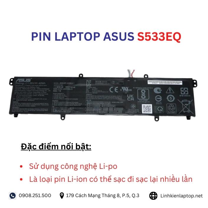 Đặc điểm và thông số của pin laptop Asus VivoBook S533EQ