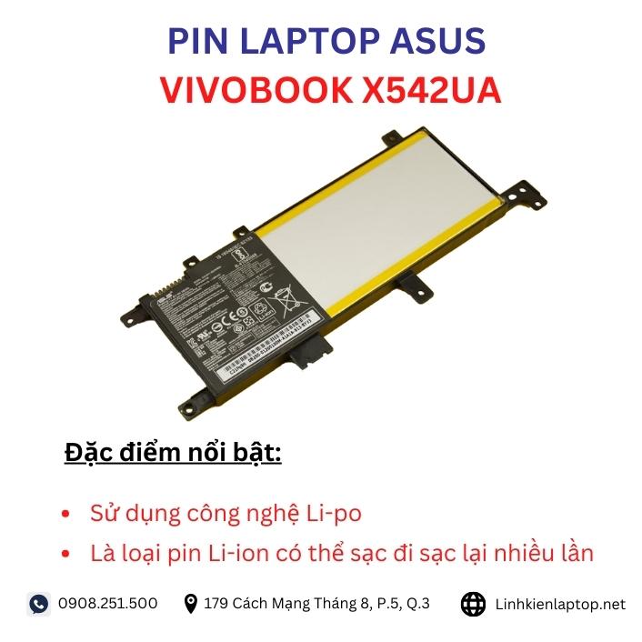 Đặc điểm và thông số của pin laptop Asus VivoBook X542UA