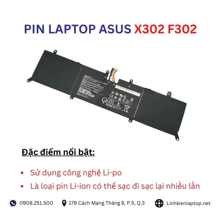 Đặc điểm và thông số của pin laptop Asus X302 F302