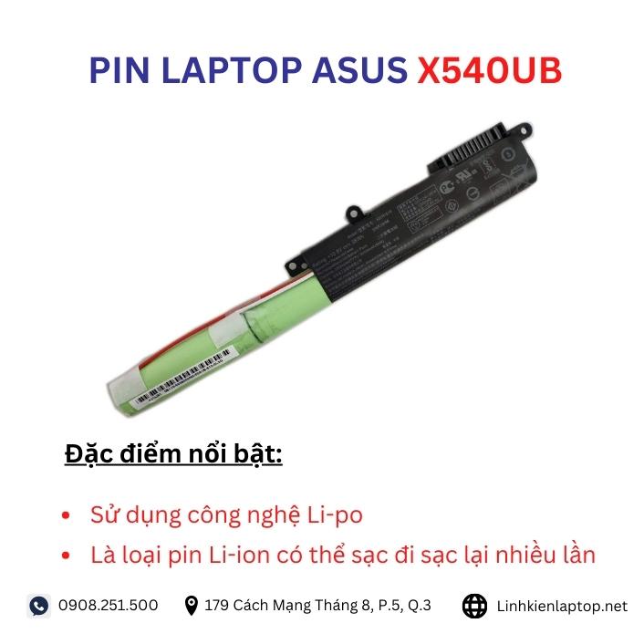 Đặc điểm và thông số của pin laptop Asus X540UB